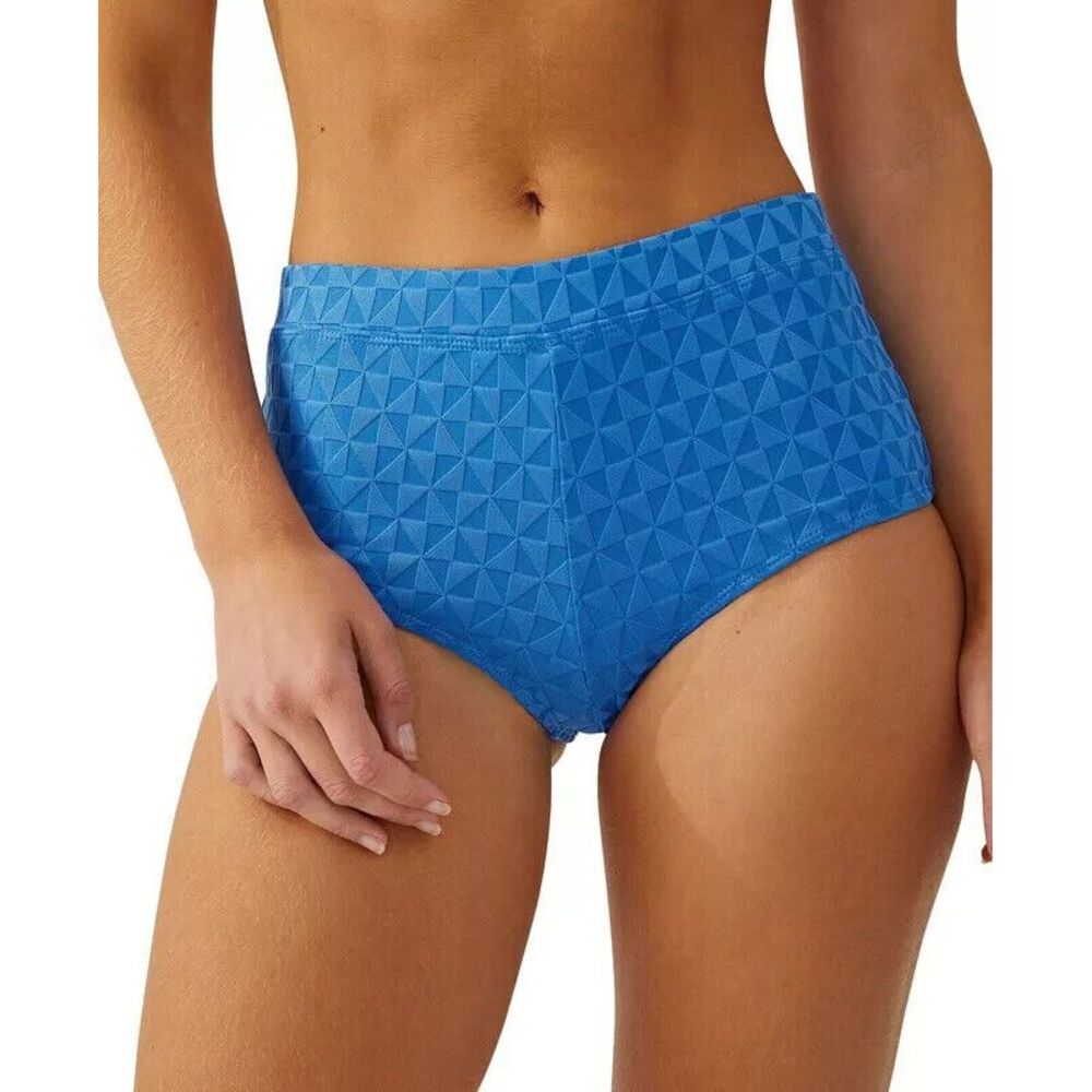 Cotton On Women's Boyleg Full Bikini Bottoms Deep Sky Geo Tile, Sz Small NWT